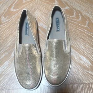 Sperry Slip Ons in Gold